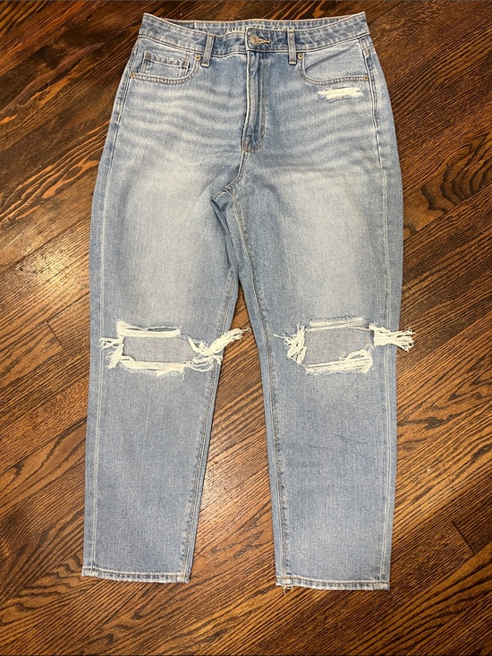 American Eagle Outfitters Denim - American Eagle Outfitters Light Blue Distressed Mom Jeans